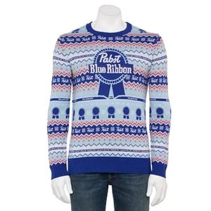 Pabst Blue Ribbon Ugly Christmas Sweater Medium. Brand New